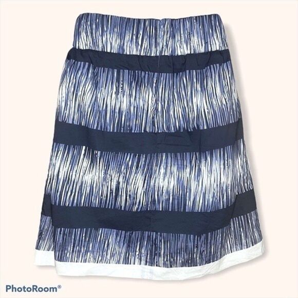 Banana Republic Blue Striped A Line Skirt Size Small - Picture 2 of 7